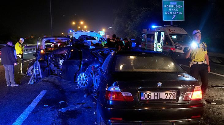 Beykoz'da 5 araç birbirine girdi! Kazada 7 kişi yaralandı