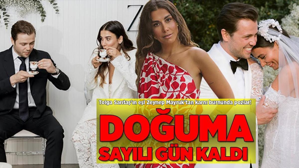 Tolga Sarıtaş'ın eşi Zeynep Mayruk'tan karnı burnunda pozlar!